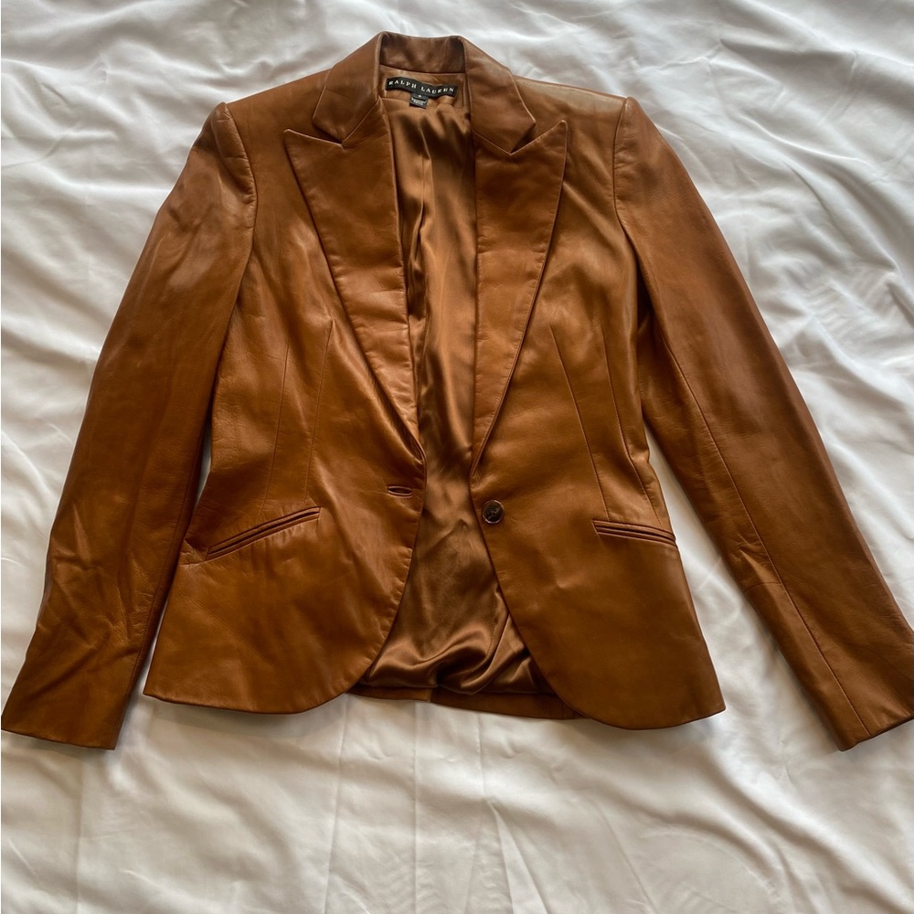 Ralph Lauren leather blazer - Picture 2 of 5